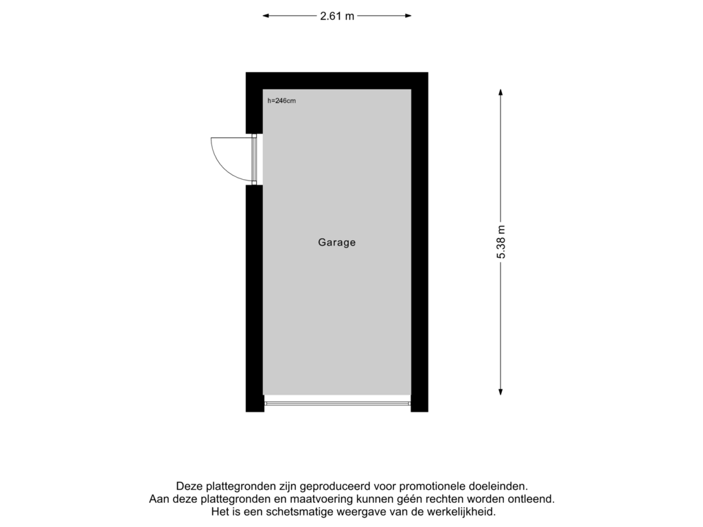 View floorplan of Garage of Buitendijk 2-A