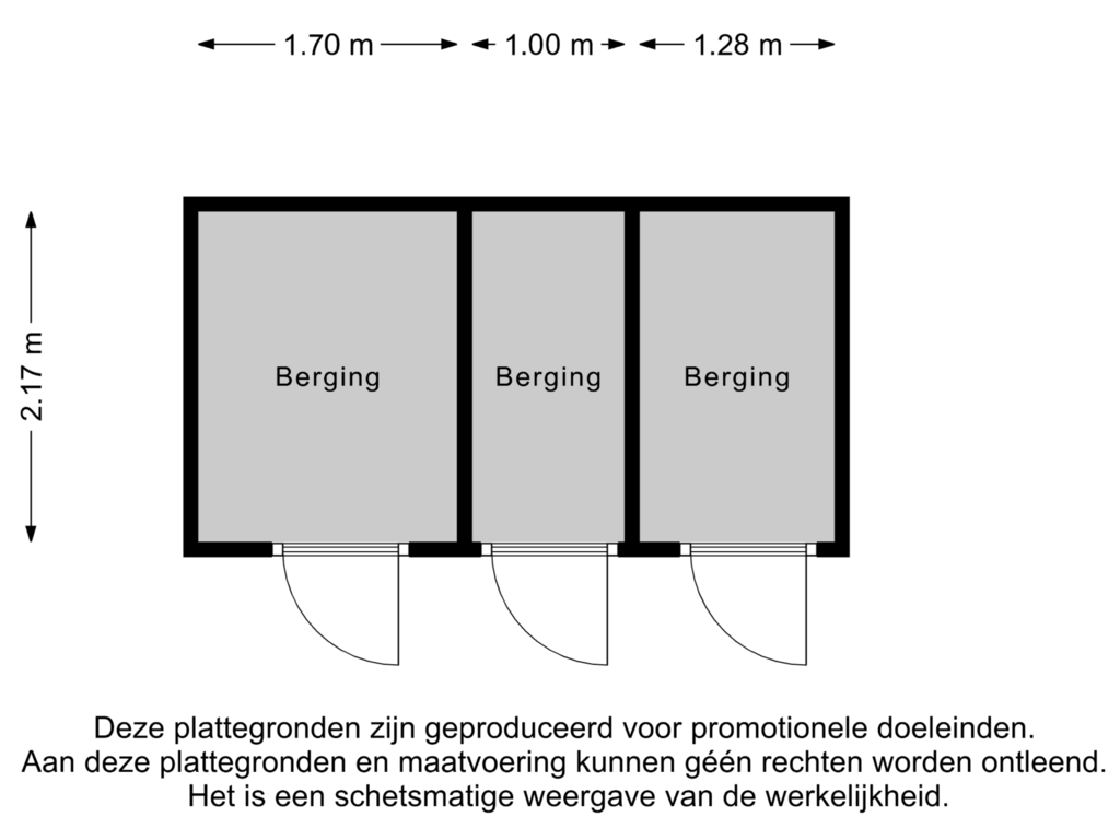 View floorplan of Berging of Buitendijk 2-A