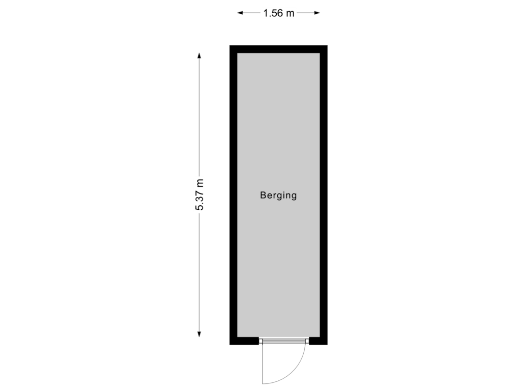 Bekijk plattegrond van Berging van Stompersstraat 6-C