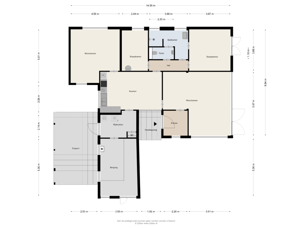 Bekijk plattegrond van Begane grond van Baron van Coehoornlaan 10