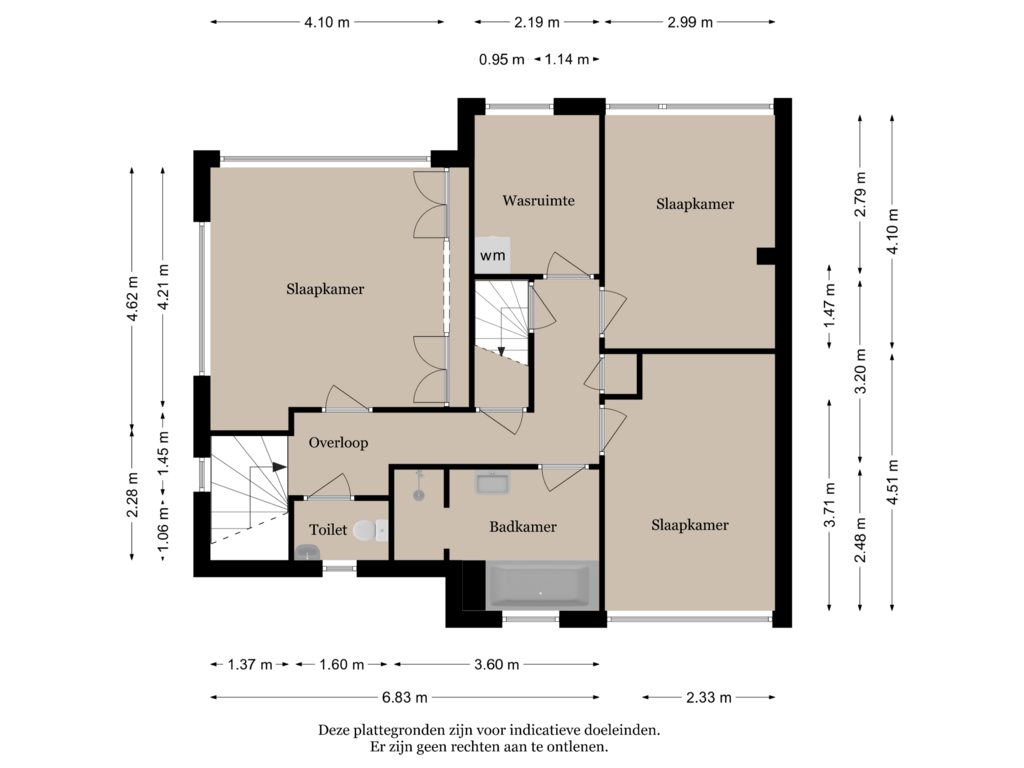 View floorplan of 1e Verdieping of Eijkmanstraat 18