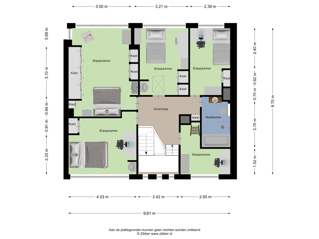 Bekijk plattegrond van Eerste verdieping van Herenstraat 102