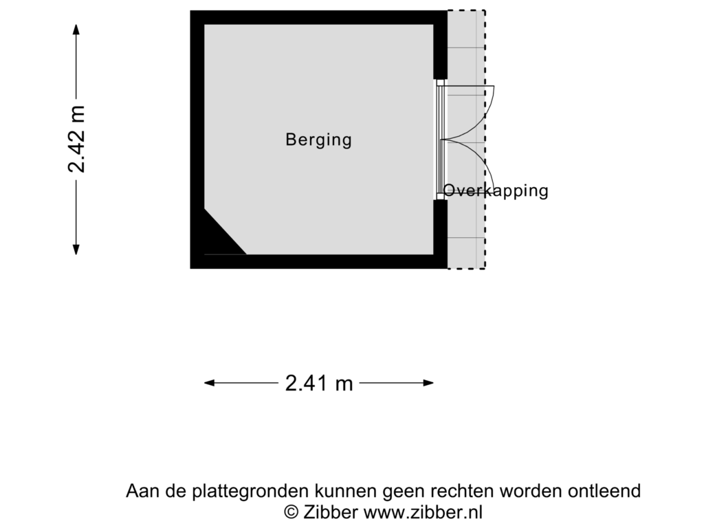 Bekijk plattegrond van Berging van Herenstraat 102