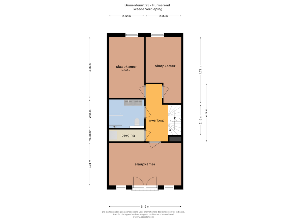 Bekijk plattegrond van TWEEDE VERDIEPING van Binnenbuurt 25