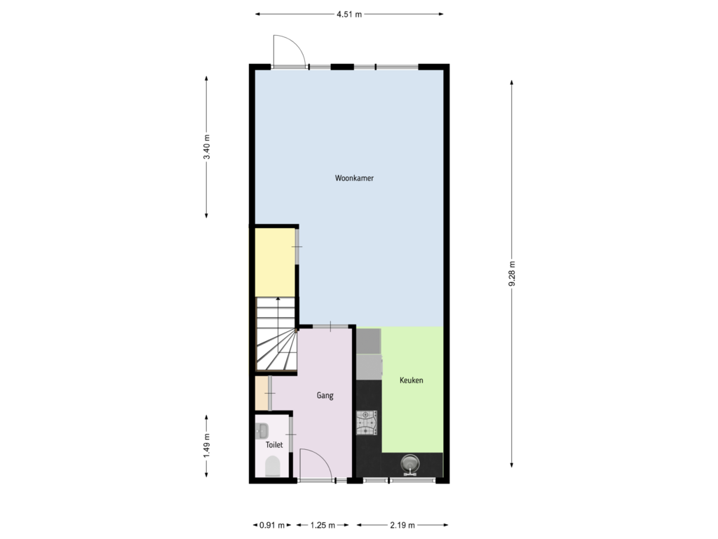 Bekijk plattegrond van Begane grond van De Melksuiker 63