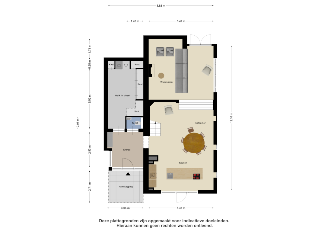 View floorplan of Begane Grond of Scheepswerflaan 38