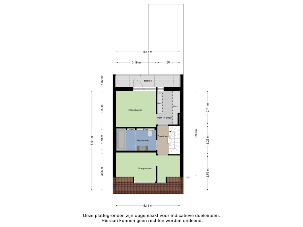 View floorplan of Tweede Verdieping of Jan van Avennesstraat 49-B