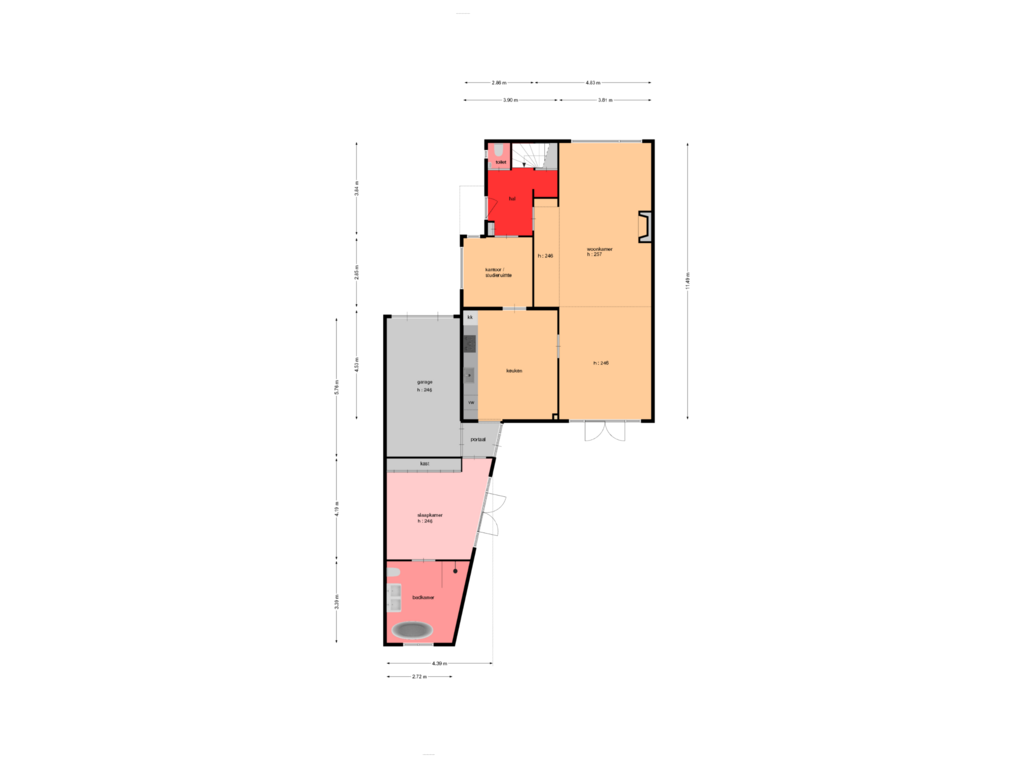 Bekijk plattegrond van begane grond van Sparrenlaan 9