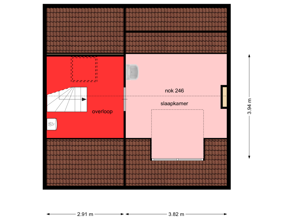 Bekijk plattegrond van 2e verdieping van Sparrenlaan 9