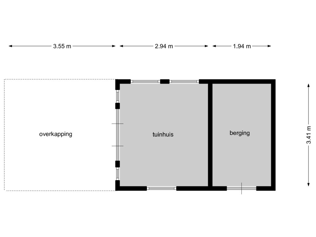 Bekijk plattegrond van berging van Sparrenlaan 9