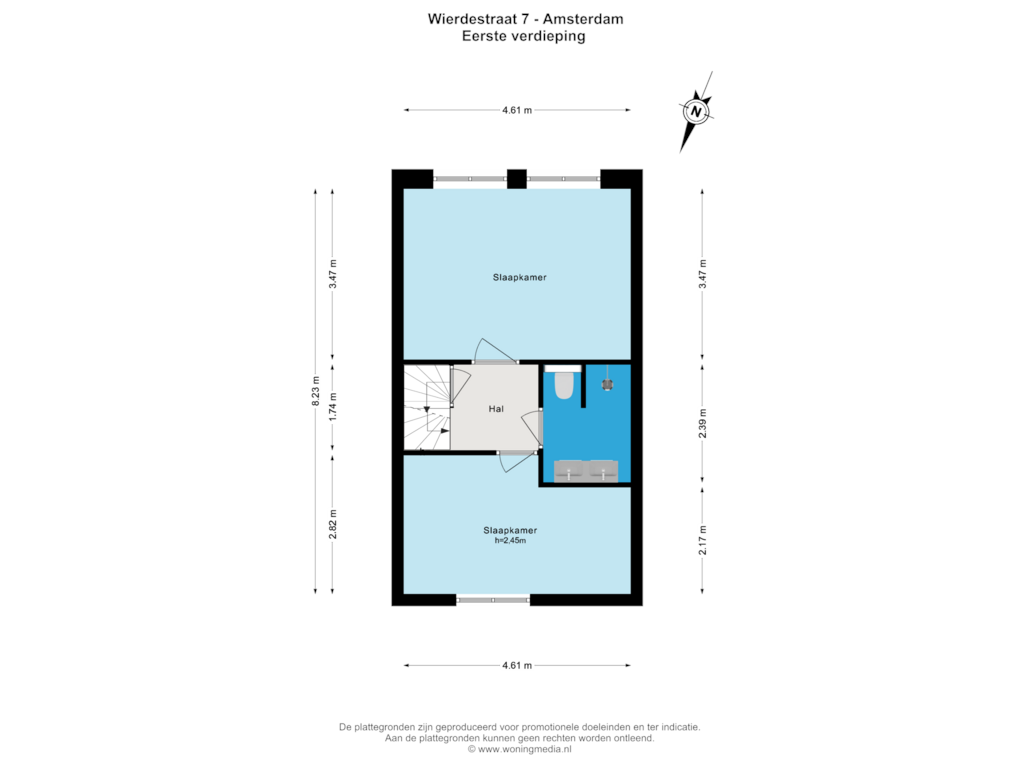 Bekijk plattegrond van 1e_verd van Wierdestraat 7