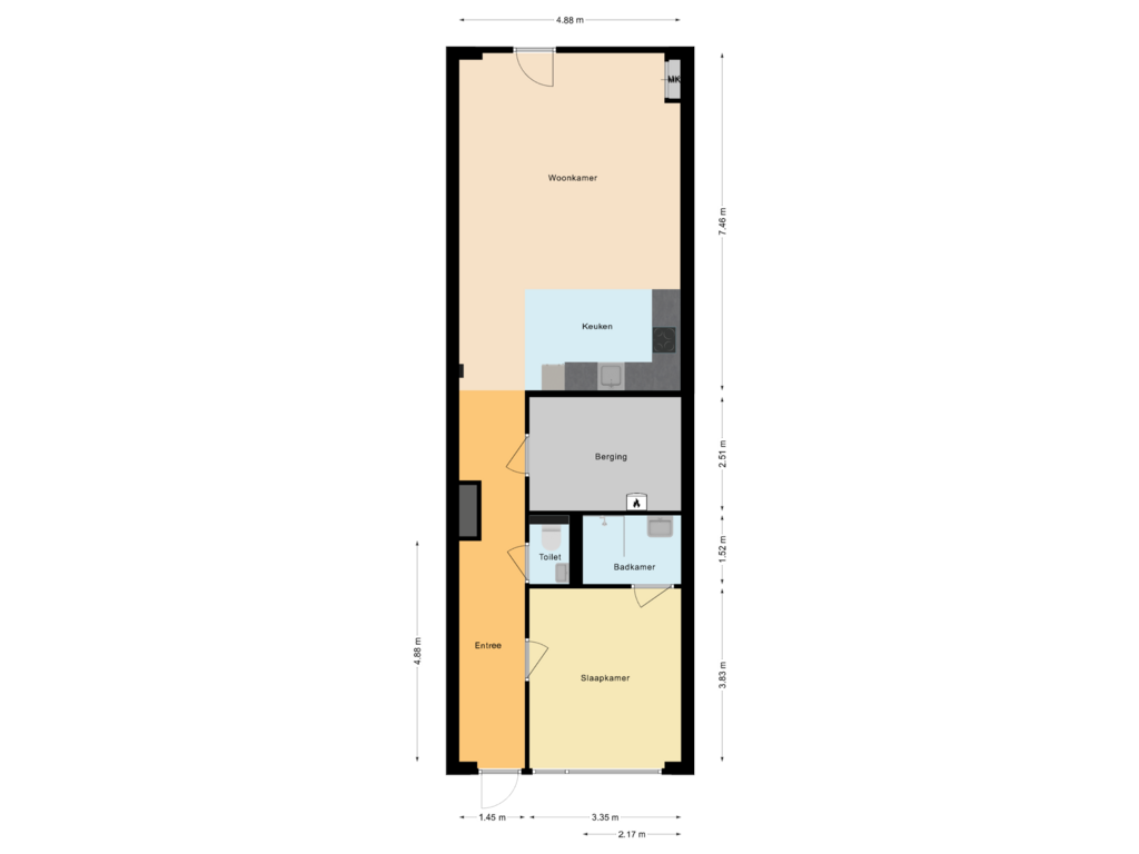 Bekijk plattegrond van Woning van Stationsstraat 53-B