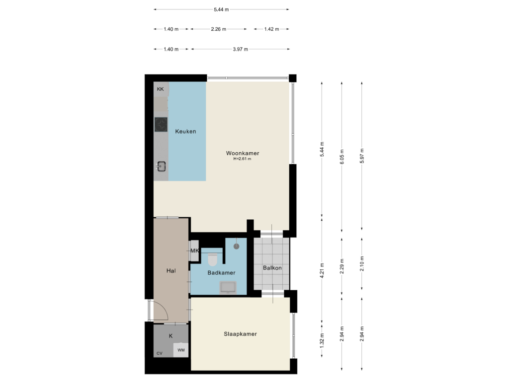 Bekijk plattegrond van Appartement van Matthijs Zonderhuisweg 13