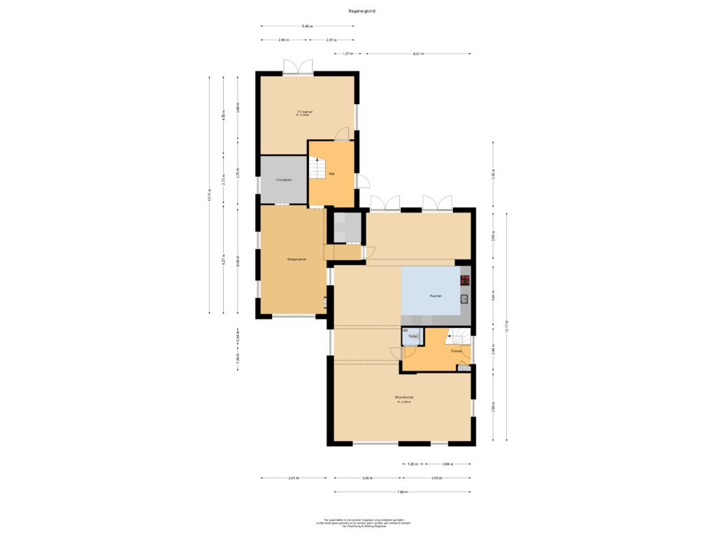 View floorplan of Begane grond of Looveerweg 3