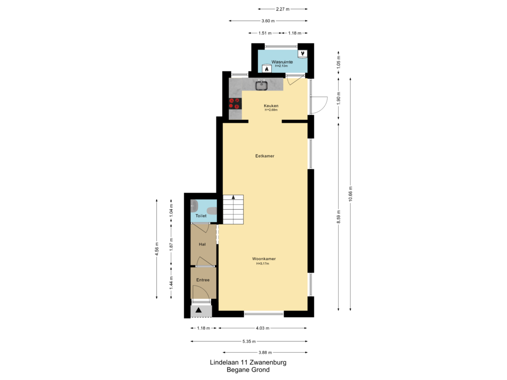 Bekijk plattegrond van Begane Grond van Lindenlaan 11