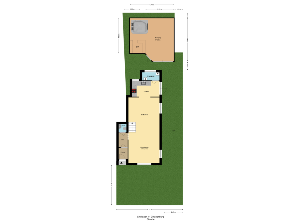 Bekijk plattegrond van Situatie van Lindenlaan 11