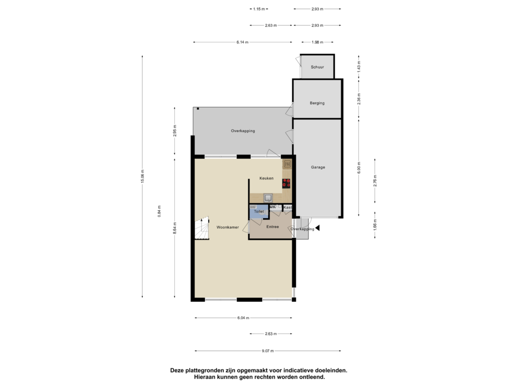 View floorplan of Begane Grond of Elbeplantsoen 23