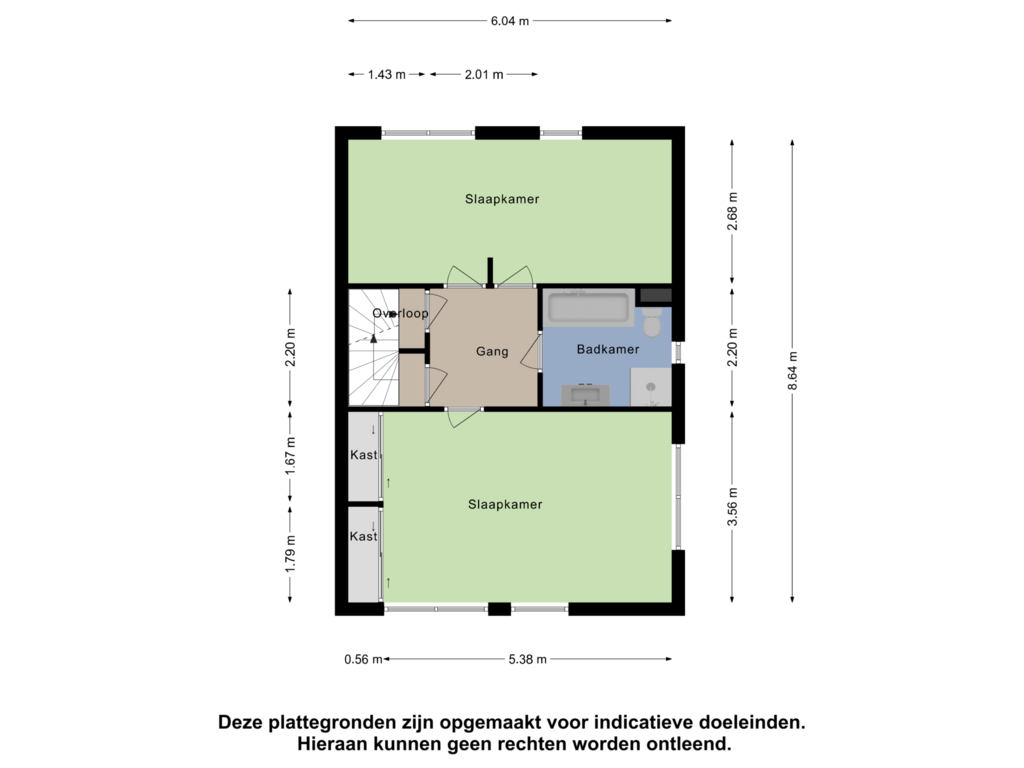 View floorplan of Eerste Verdieping of Elbeplantsoen 23