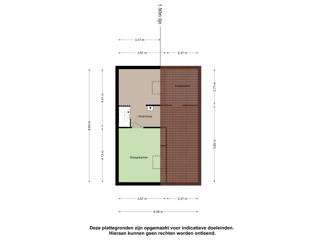 View floorplan of Tweede Verdieping of Elbeplantsoen 23