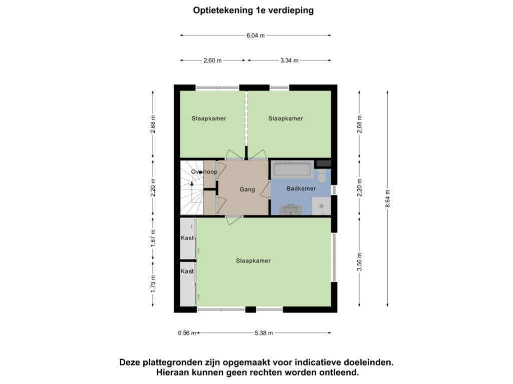 View floorplan of Eerste Verdieping Optioneel of Elbeplantsoen 23