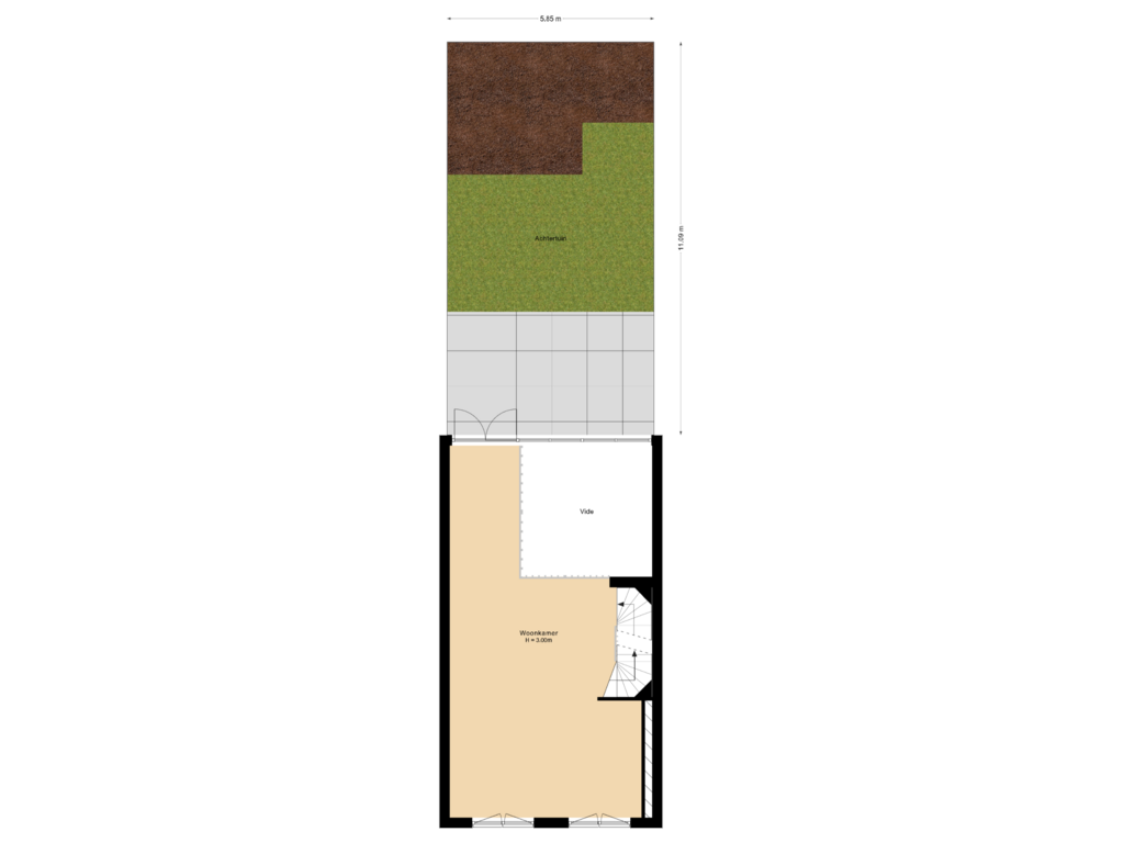 View floorplan of Situatie of Dupondiusstraat 40