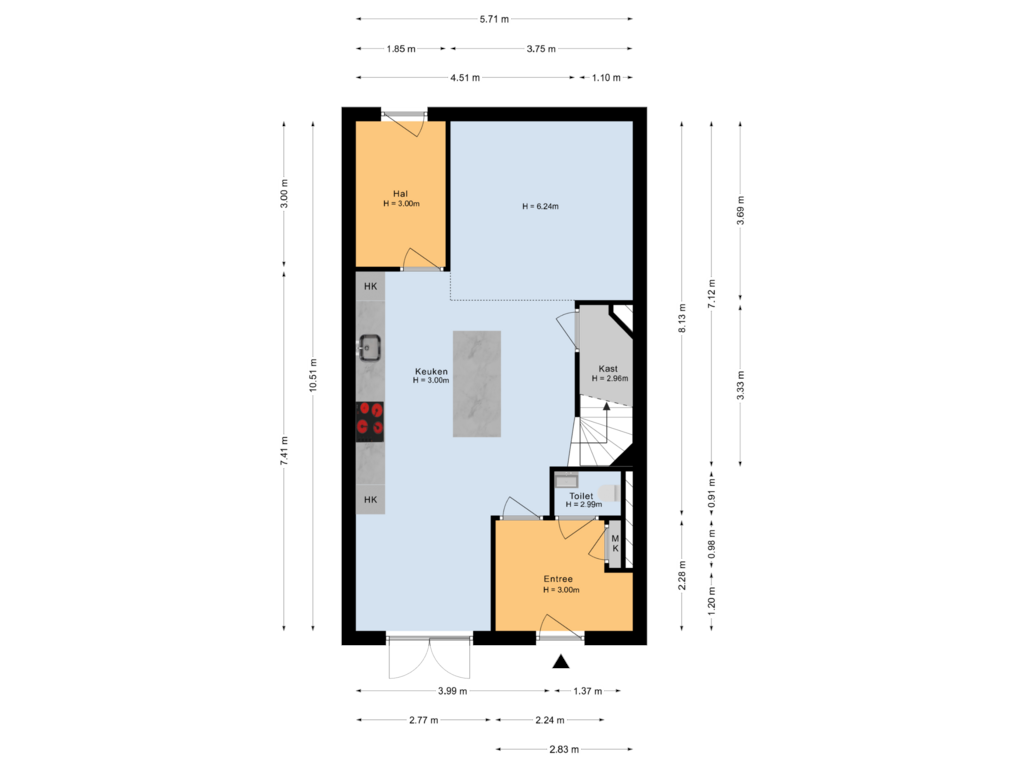 View floorplan of Begane grond of Dupondiusstraat 40