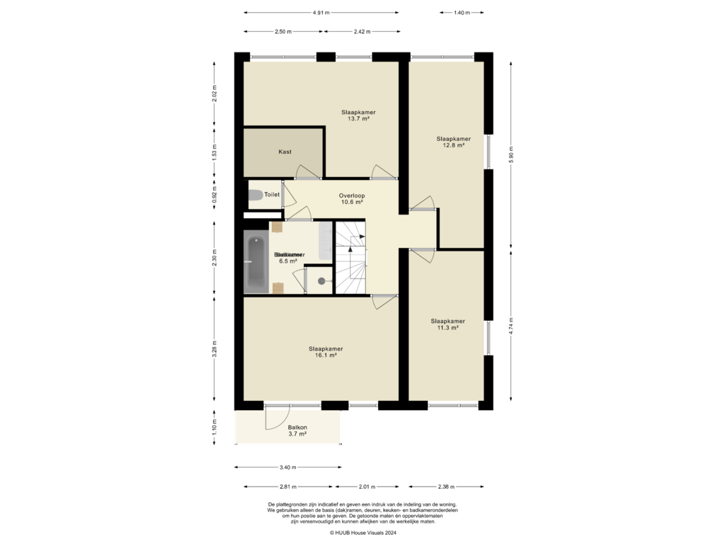 Bekijk plattegrond van 1e Verdieping van Koraal 17