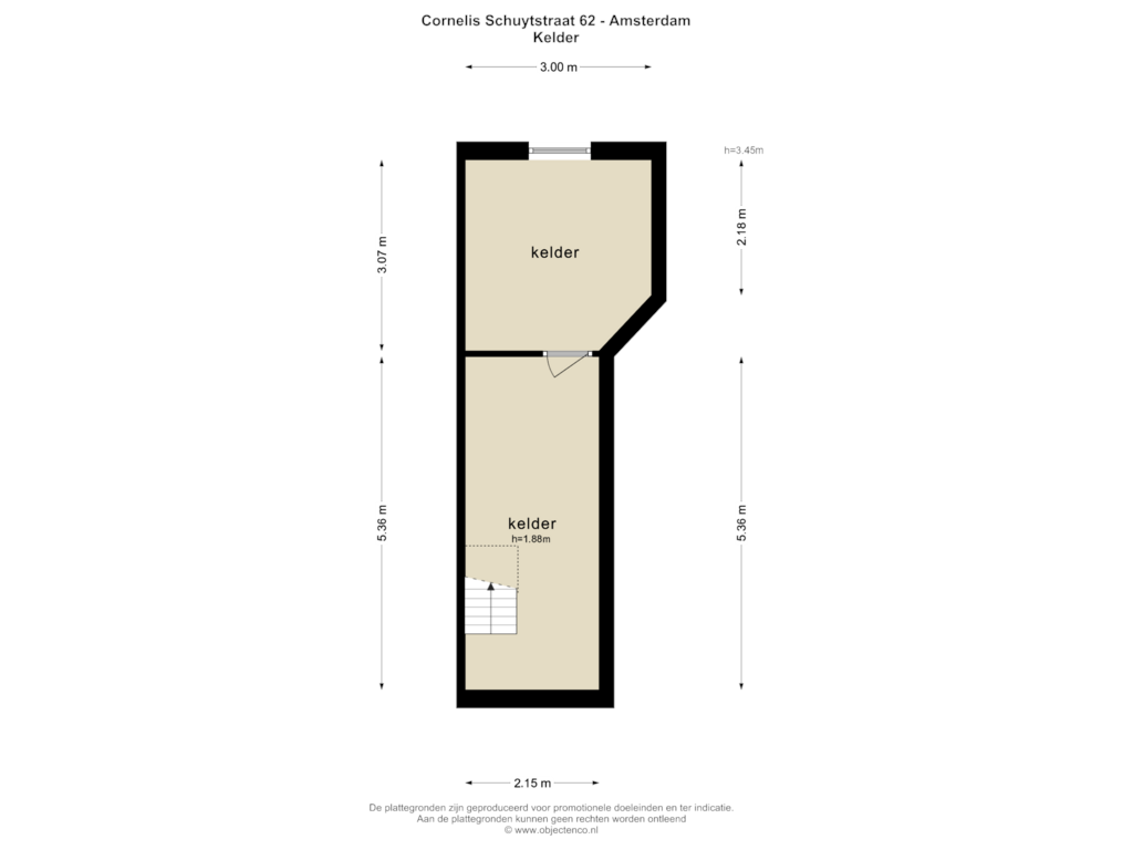 Bekijk plattegrond van KELDER van Cornelis Schuytstraat 62