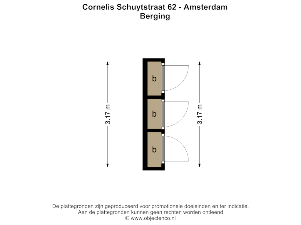 Bekijk plattegrond van BERGING van Cornelis Schuytstraat 62