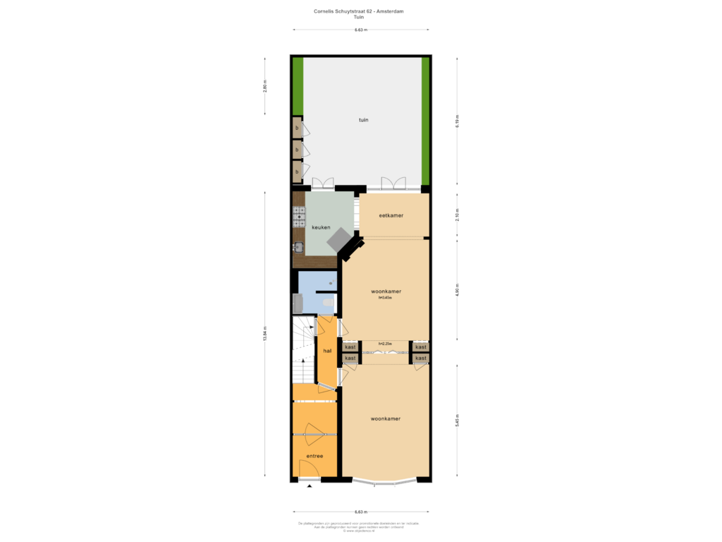 Bekijk plattegrond van TUIN van Cornelis Schuytstraat 62