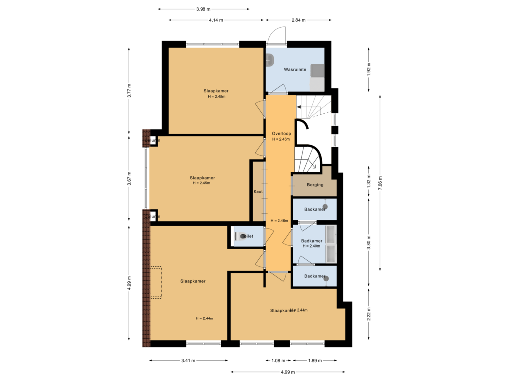 Bekijk plattegrond van Eerste verdieping van Dr Schaepmanlaan 8