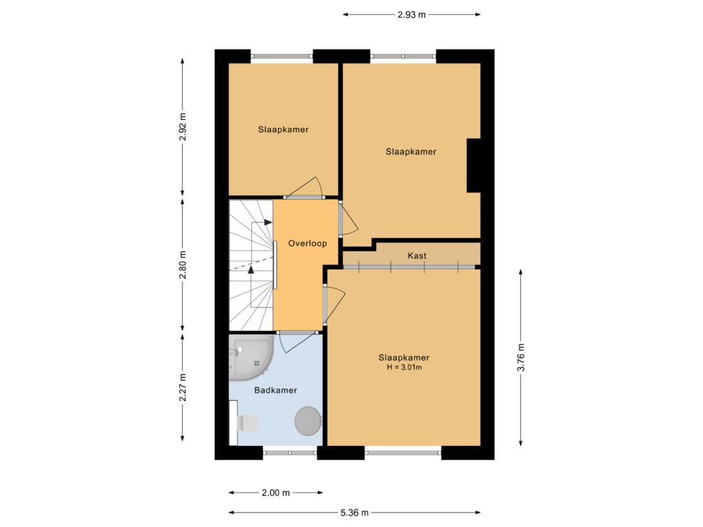 Bekijk plattegrond van Eerste verdieping van Rhijnvis Feithlaan 12