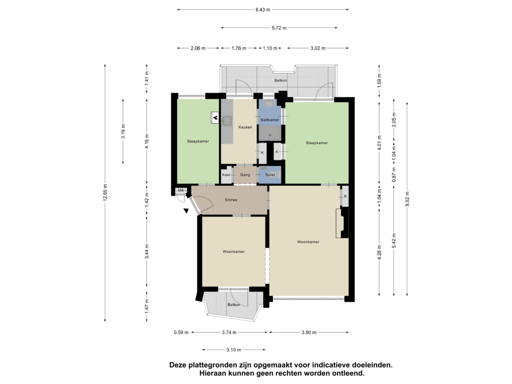 Bekijk plattegrond van Appartement van Karel de Grotelaan 75