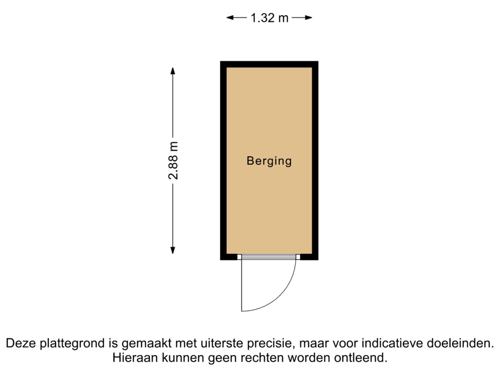 View floorplan of Berging of Tjaarda 182