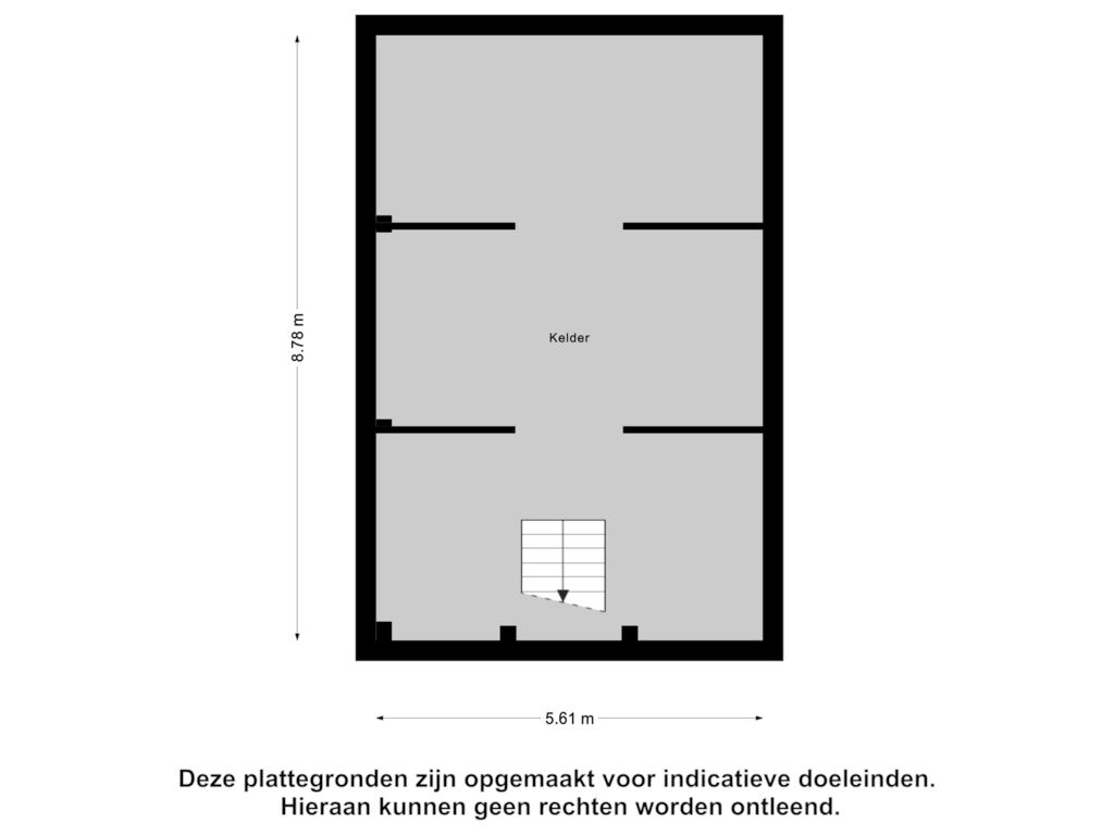 Bekijk plattegrond van Kelder van Poststraat 23