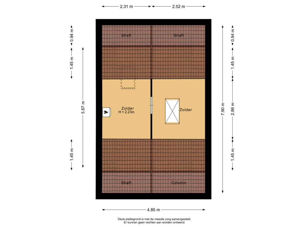 Bekijk plattegrond van Zolder van Sternhof 24