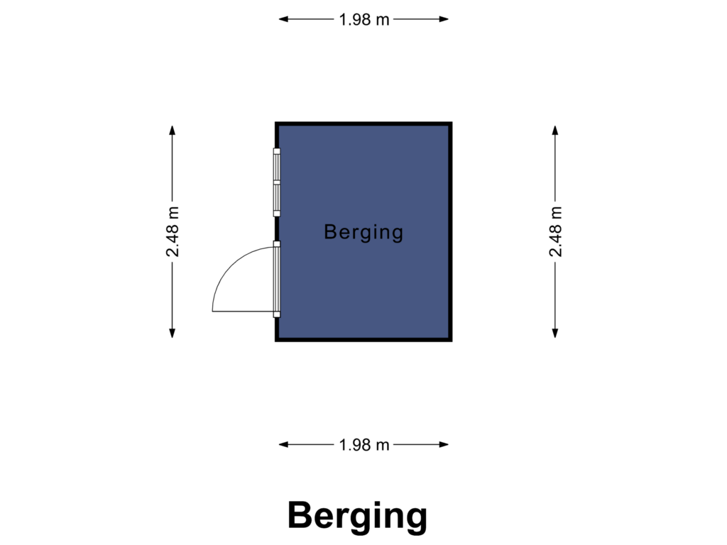 View floorplan of Berging of Vlaskuilseweg 56