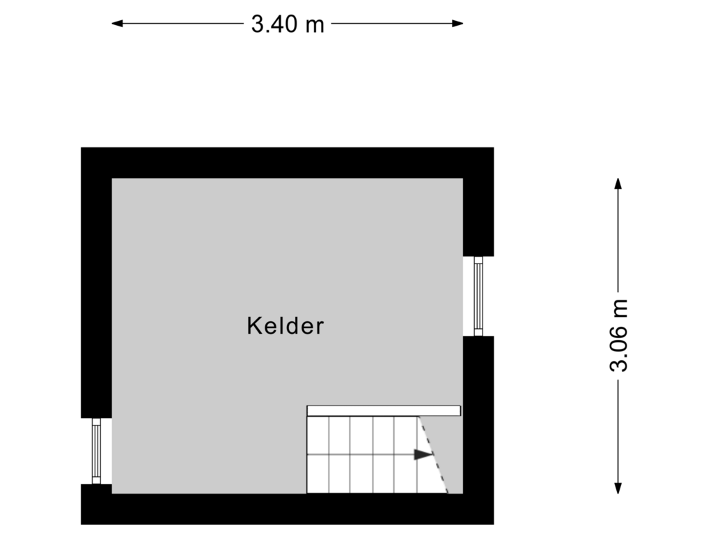 View floorplan of Kelder of Burgemeester van den Elzenlaan 7