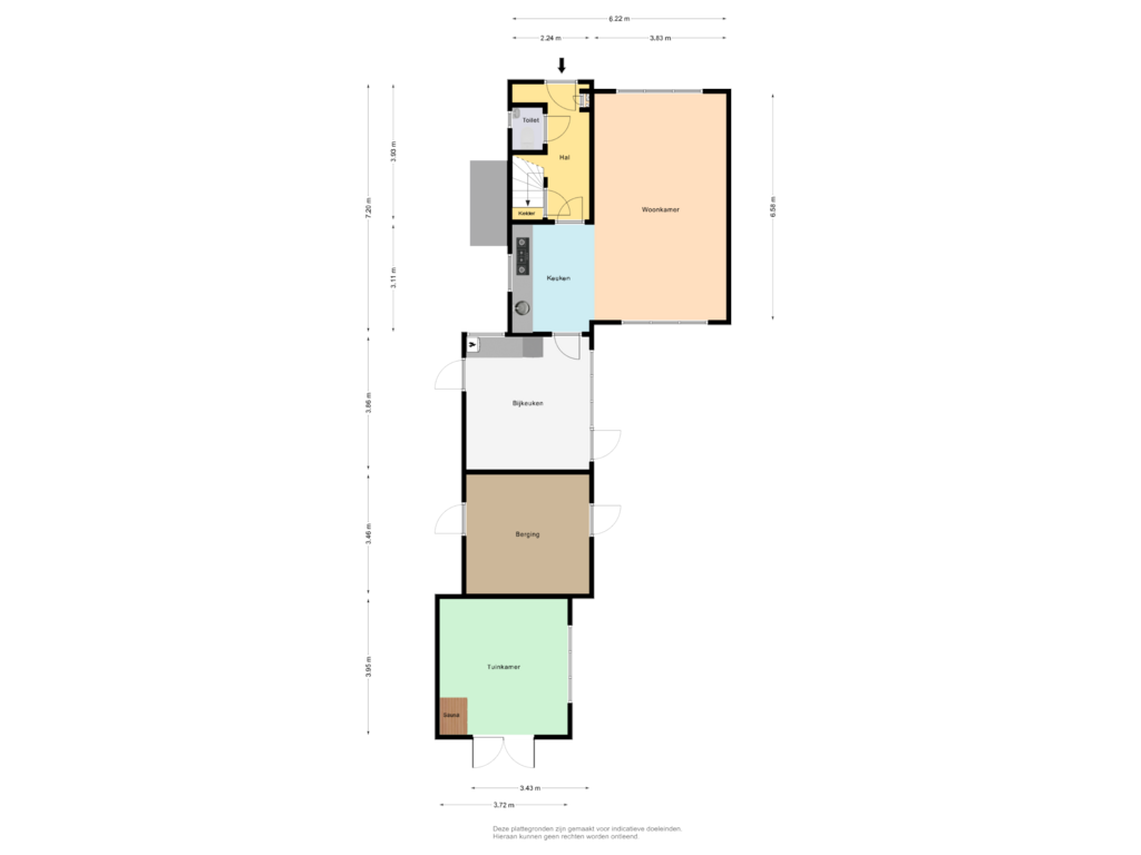 View floorplan of First floor of Molenweg 37