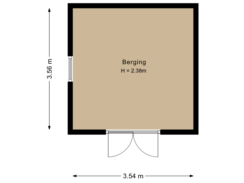 Bekijk plattegrond van Berging van De Veste 18 36