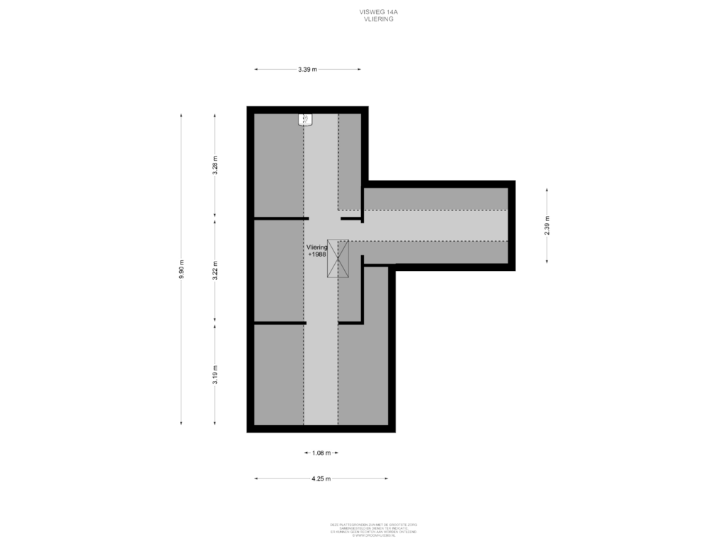 View floorplan of Vliering of Visweg 14-A