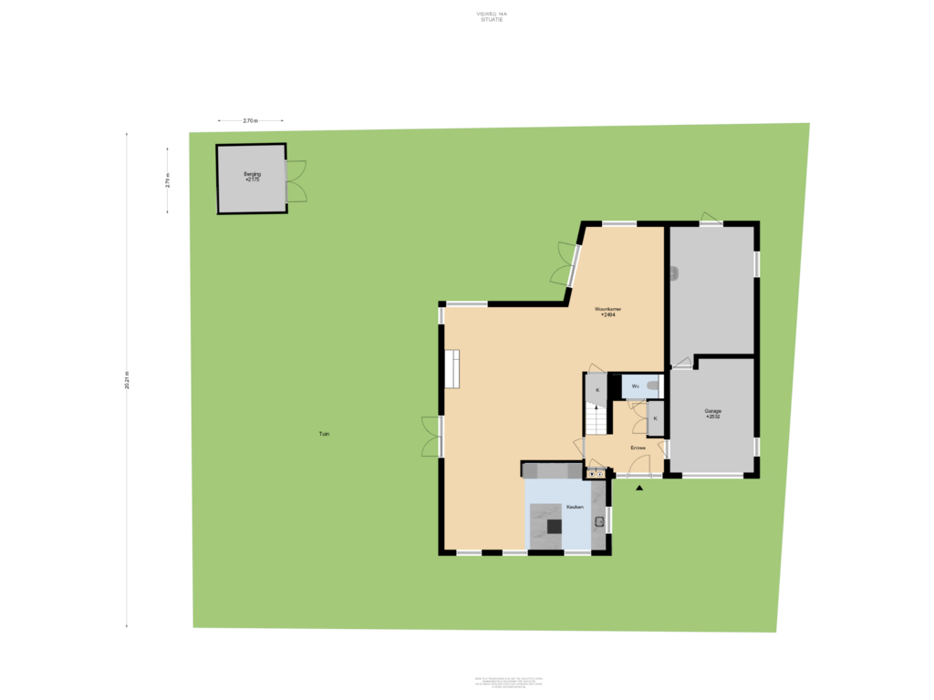 View floorplan of Situatie of Visweg 14-A