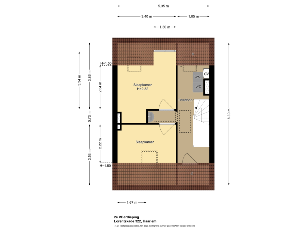 Bekijk plattegrond van 2e Verdieping van Lorentzkade 322