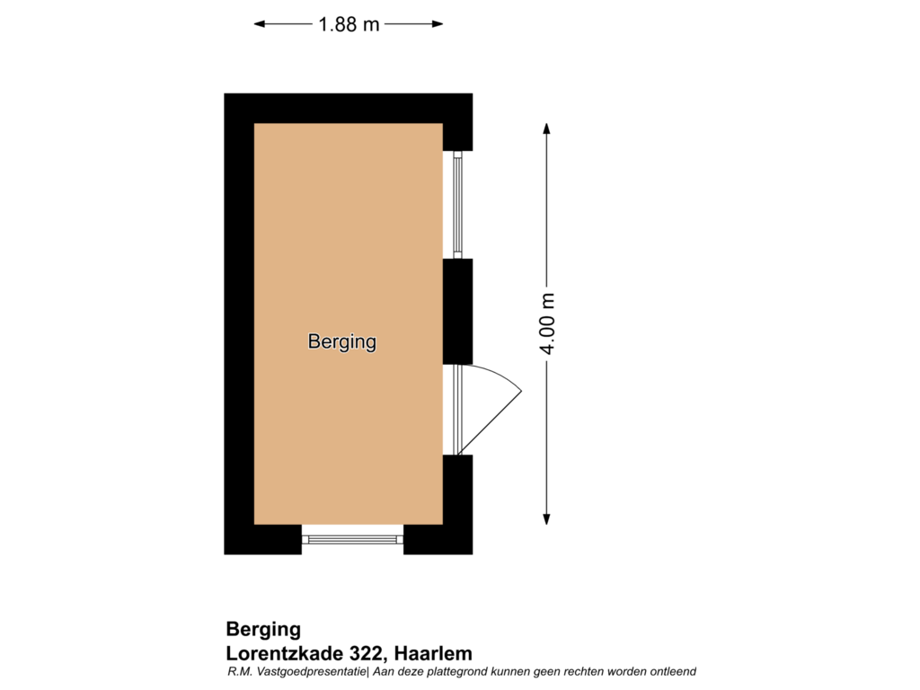 Bekijk plattegrond van Berging van Lorentzkade 322