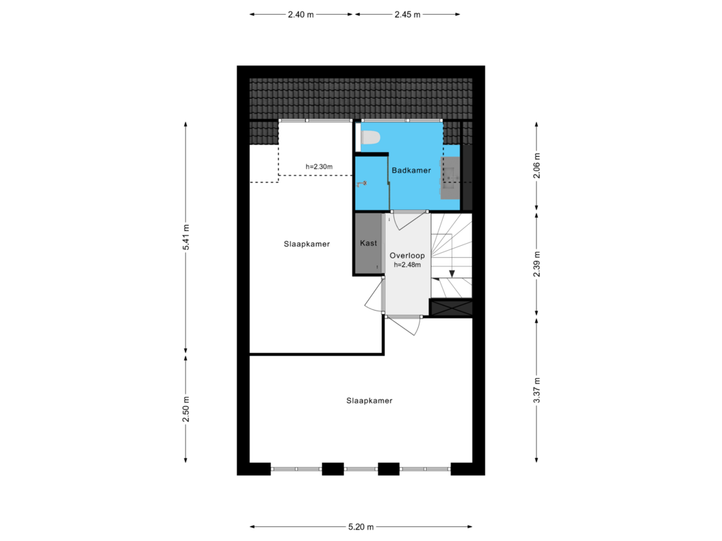 Bekijk plattegrond van 2e Verdieping van Langenhorst 34