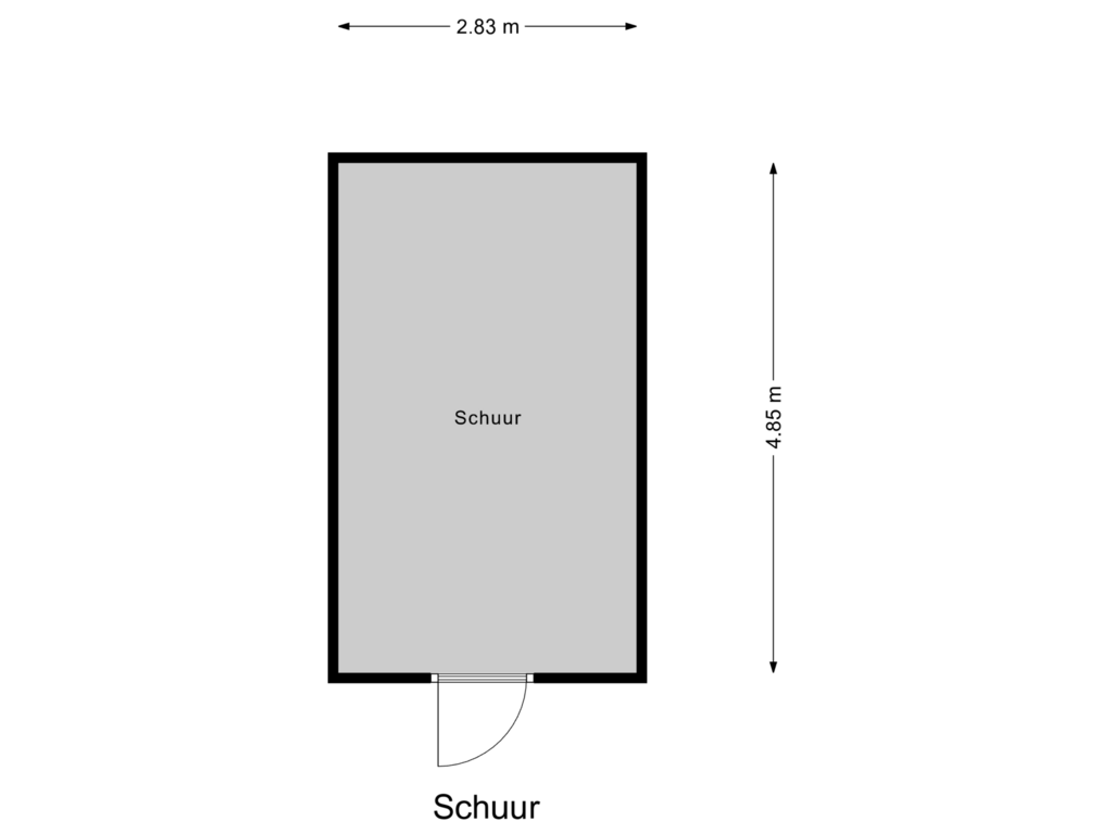 Bekijk plattegrond van Schuur van Prinses Irenestraat 9