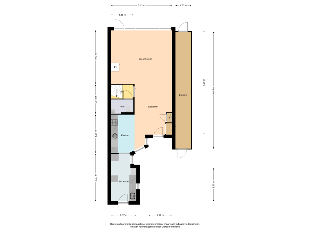 View floorplan of Begane Grond of Pallasstraat 100