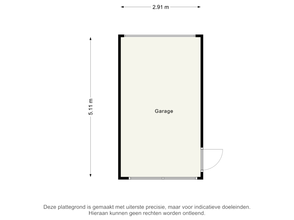 View floorplan of Garage of Pallasstraat 100