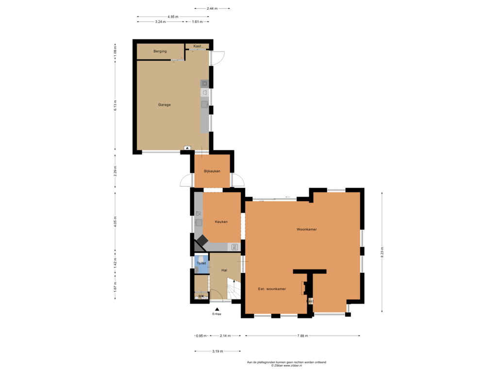 Bekijk plattegrond van Begane Grond van Zwanebloemsingel 58