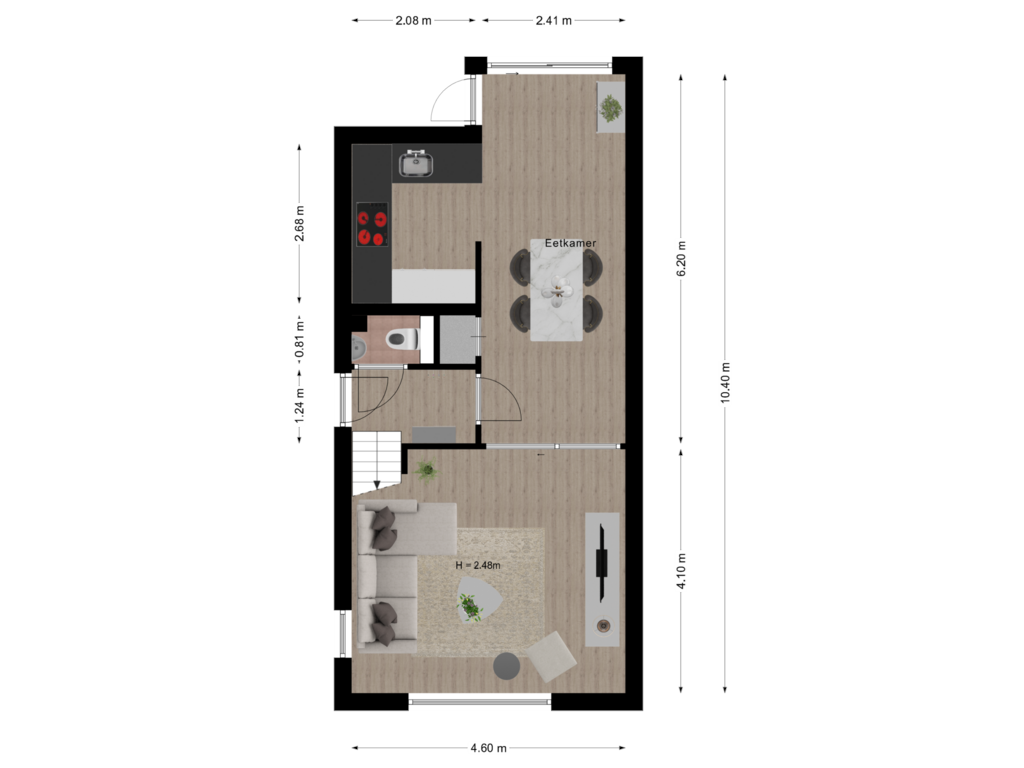 Bekijk plattegrond van Begane grond van Lepelaarstraat 23